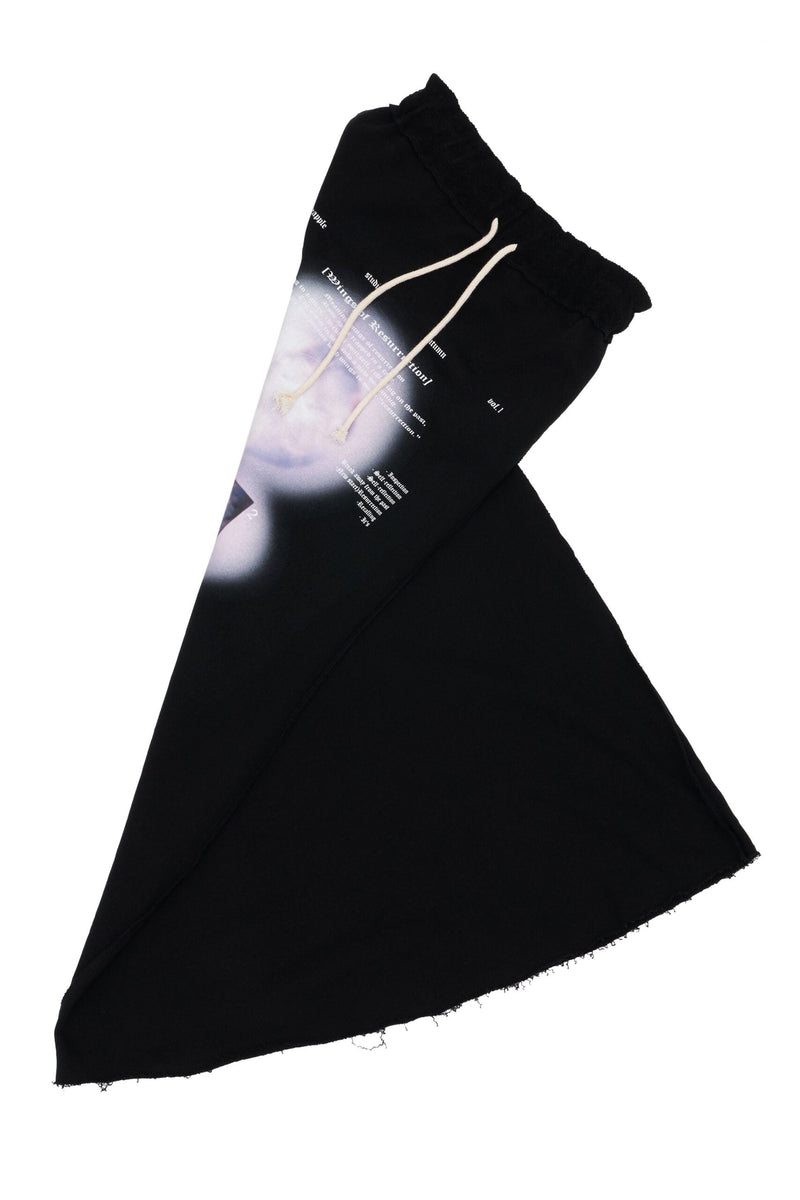 2 Way Logo Long Dress&Skirt Black