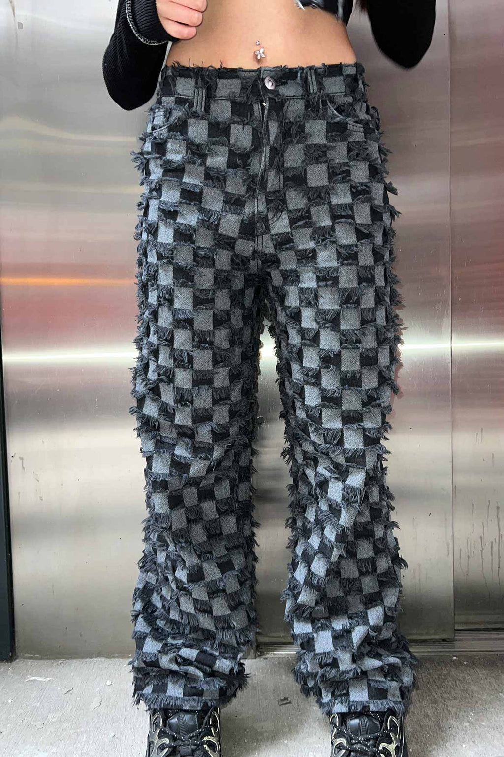 Men's Checkered Slim-fit Pants - Temu