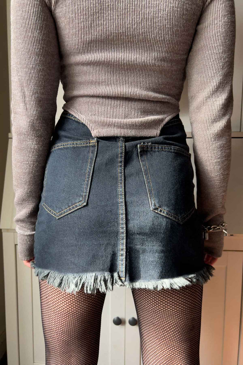 Pocket Denim Skirt